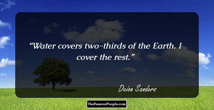 Water covers two-thirds of the Earth. I cover the rest.