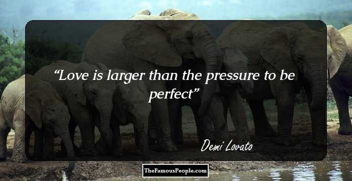 Love is larger than the pressure to be perfect