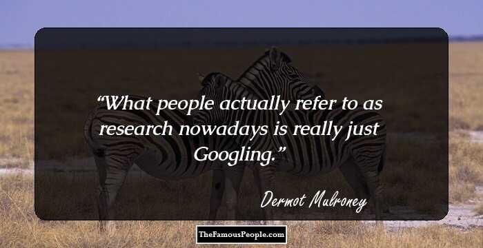 What people actually refer to as research nowadays is really just Googling.