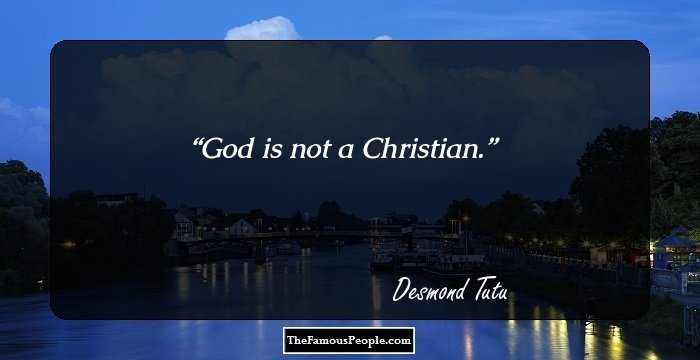 God is not a Christian.