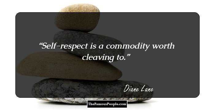 Self-respect is a commodity worth cleaving to.