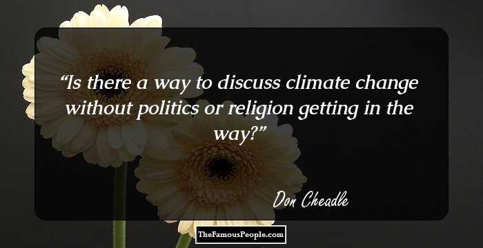 Is there a way to discuss climate change without politics or religion getting in the way?