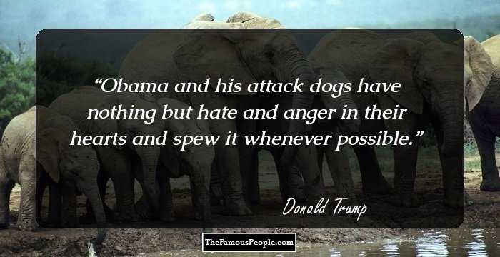 Obama and his attack dogs have nothing but hate and anger in their hearts and spew it whenever possible.