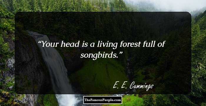 Your head is a living forest full of songbirds.