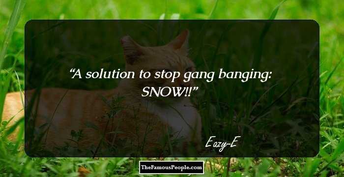 A solution to stop gang banging: SNOW!!