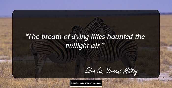 The breath of dying lilies haunted the twilight air.