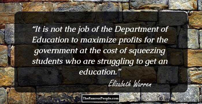 It is not the job of the Department of Education to maximize profits for the government at the cost of squeezing students who are struggling to get an education.