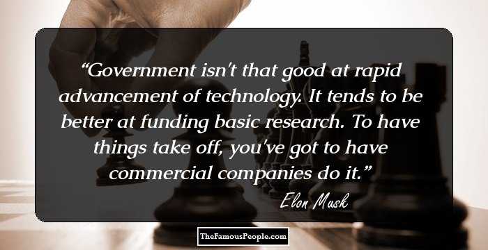 Government isn't that good at rapid advancement of technology. It tends to be better at funding basic research. To have things take off, you've got to have commercial companies do it.