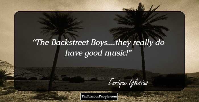 The Backstreet Boys....they really do have good music!