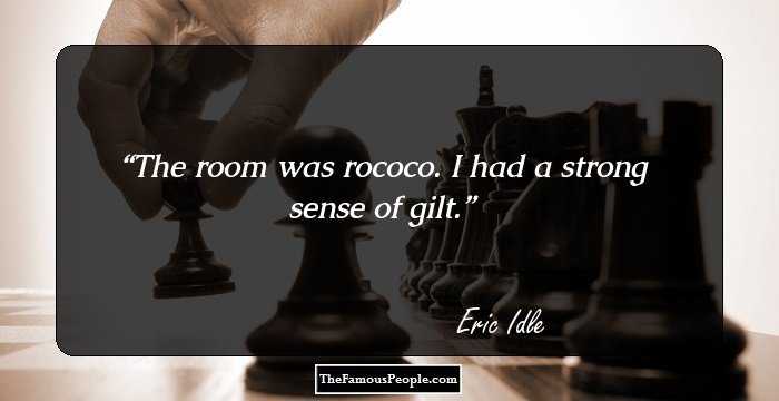 The room was rococo. I had a strong sense of gilt.