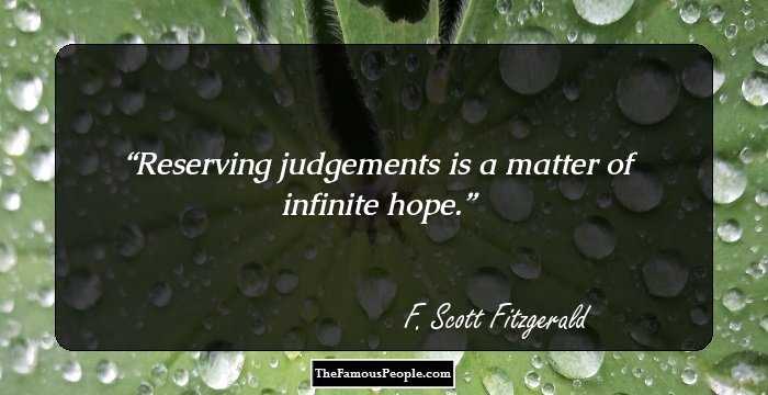 Reserving judgements is a matter of infinite hope.