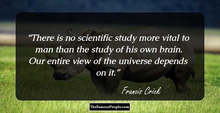 There is no scientific study more vital to man than the study of his own brain. Our entire view of the universe depends on it.