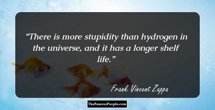 There is more stupidity than hydrogen in the universe, and it has a longer shelf life.
