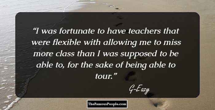 I was fortunate to have teachers that were flexible with allowing me to miss more class than I was supposed to be able to, for the sake of being able to tour.