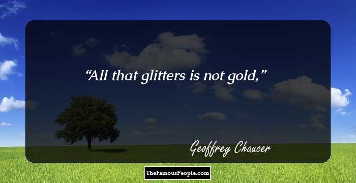 All that glitters is not gold,