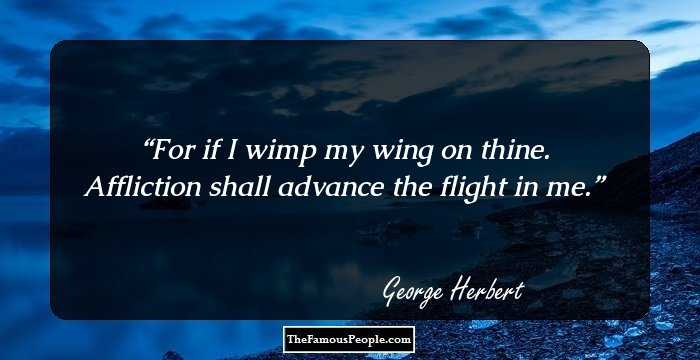 For if I wimp my wing on thine. Affliction shall advance the flight in me.