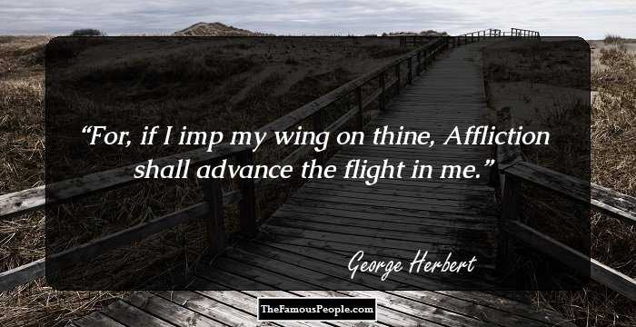 For, if I imp my wing on thine,
Affliction shall advance the flight in me.