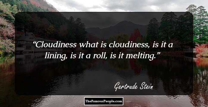 Cloudiness what is cloudiness, is it a lining, is it a roll, is it melting.