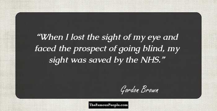 When I lost the sight of my eye and faced the prospect of going blind, my sight was saved by the NHS.