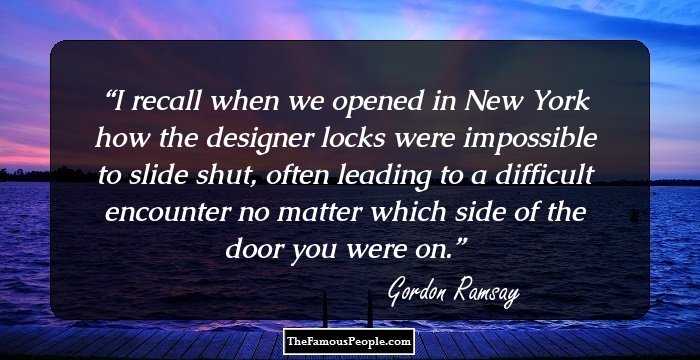 I recall when we opened in New York how the designer locks were impossible to slide shut, often leading to a difficult encounter no matter which side of the door you were on.