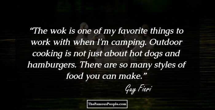 The wok is one of my favorite things to work with when I'm camping. Outdoor cooking is not just about hot dogs and hamburgers. There are so many styles of food you can make.