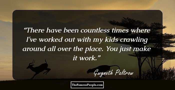 There have been countless times where I've worked out with my kids crawling around all over the place. You just make it work.