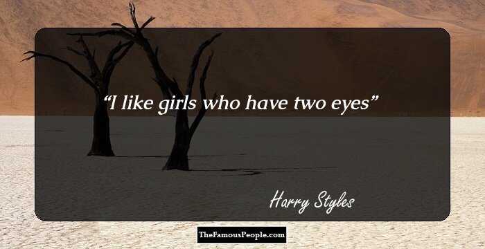 I like girls who have two eyes