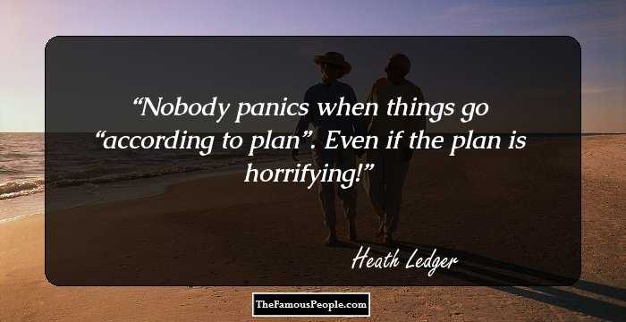 Nobody panics when things go “according to plan”. Even if the plan is horrifying!