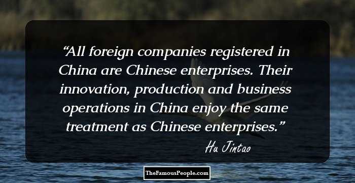 All foreign companies registered in China are Chinese enterprises. Their innovation, production and business operations in China enjoy the same treatment as Chinese enterprises.