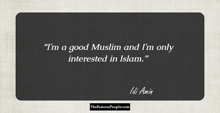 I'm a good Muslim and I'm only interested in Islam.