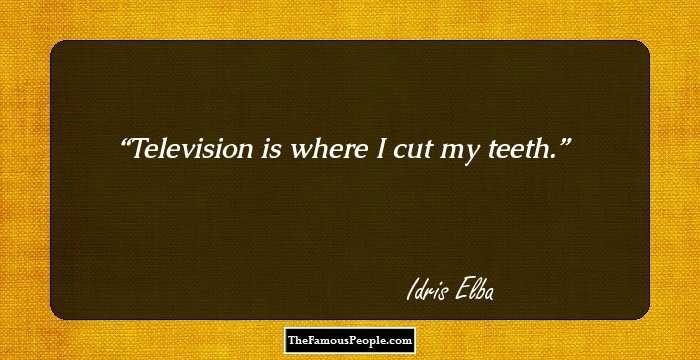 Television is where I cut my teeth.
