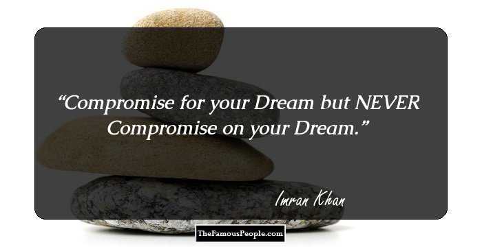 Compromise for your Dream but NEVER Compromise on your Dream.