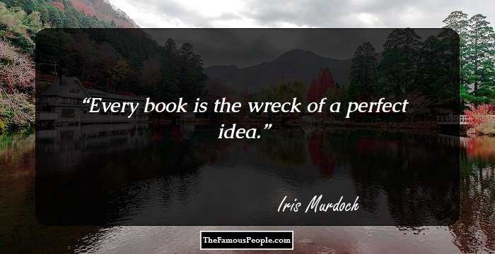Every book is the wreck of a perfect idea.