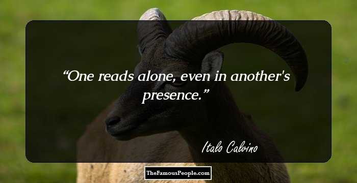 One reads alone, even in another's presence.