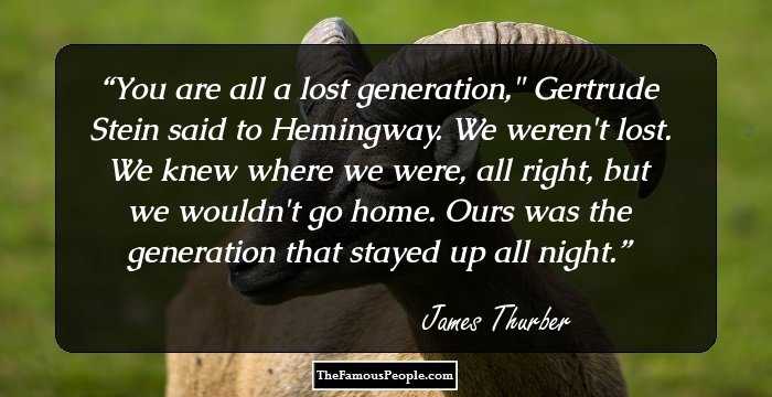 You are all a lost generation,