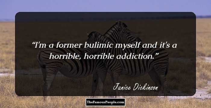I'm a former bulimic myself and it's a horrible, horrible addiction.