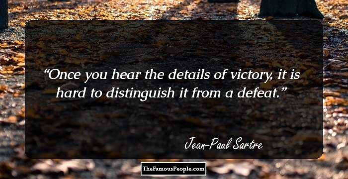 Once you hear the details of victory, it is hard to distinguish it from a defeat.
