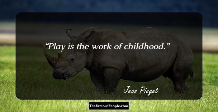 Play is the work of childhood.