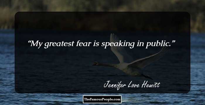 My greatest fear is speaking in public.