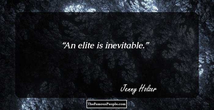 An elite is inevitable.