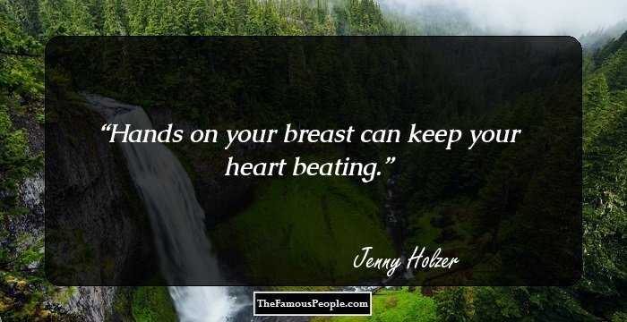 Hands on your breast can keep your heart beating.
