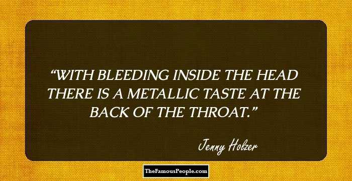 WITH BLEEDING INSIDE THE HEAD
THERE IS A METALLIC TASTE AT
THE BACK OF THE THROAT.