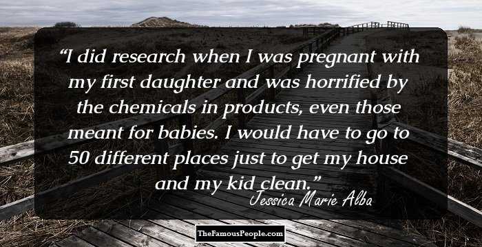 I did research when I was pregnant with my first daughter and was horrified by the chemicals in products, even those meant for babies. I would have to go to 50 different places just to get my house and my kid clean.
