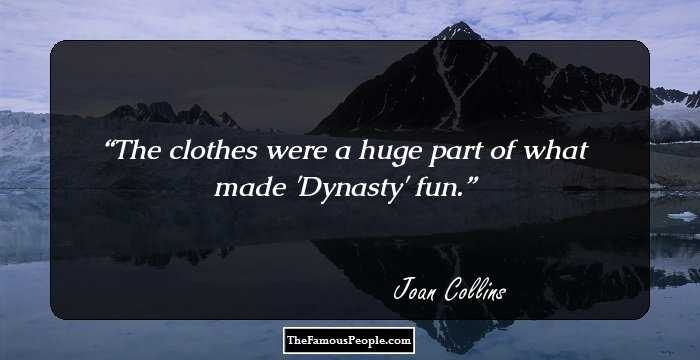 The clothes were a huge part of what made 'Dynasty' fun.