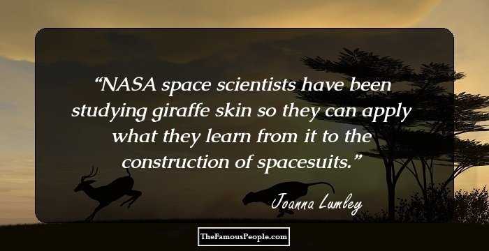 NASA space scientists have been studying giraffe skin so they can apply what they learn from it to the construction of spacesuits.