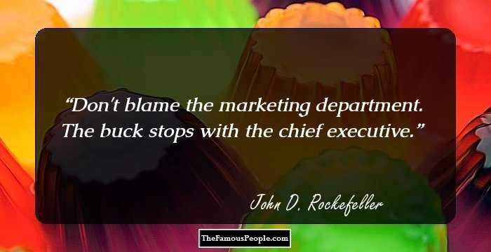 Don't blame the marketing department. The buck stops with the chief executive.