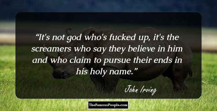 It's not god who's fucked up, it's the screamers who say they believe in him and who claim to pursue their ends in his holy name.