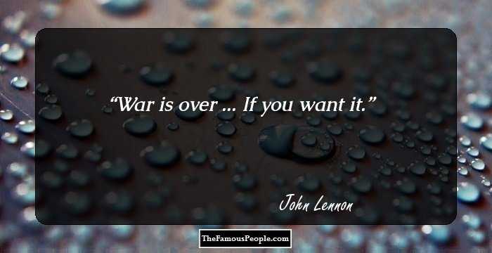 War is over ... If you want it.