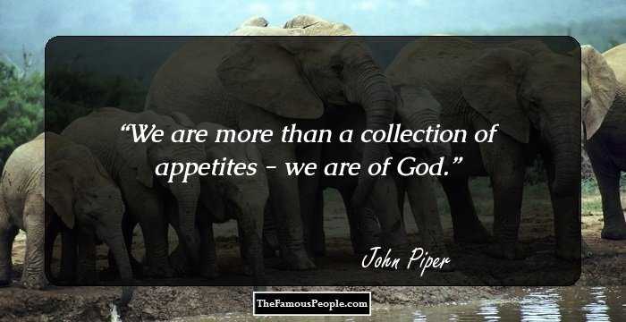We are more than a collection of appetites - we are of God.