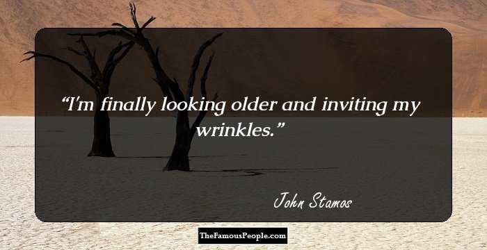 I'm finally looking older and inviting my wrinkles.